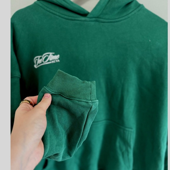 ACTA Womens Tee Time Golf Hoodie Forest Green Graphic Pullover Sweatshirt Sz S/M - Picture 5 of 10